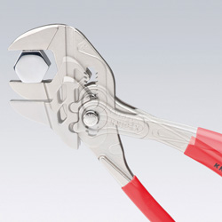 Клещи переставные-гаечный ключ, зев 40 мм, длина 180 мм, хром, обливные ручки, SB KNIPEX