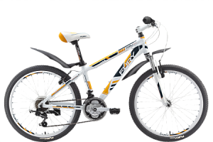 Велосипед FURY Toru 24 белый/оранжевый/черный