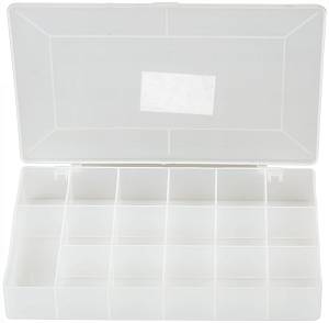 Ящик для крепежа (органайзер) прозрачный 11&quot; (27,5 х 18,5 х 4,2 см) FIT
