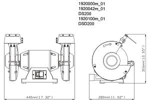 DS 200 Шлифовальная машина с двумя кругами Metabo